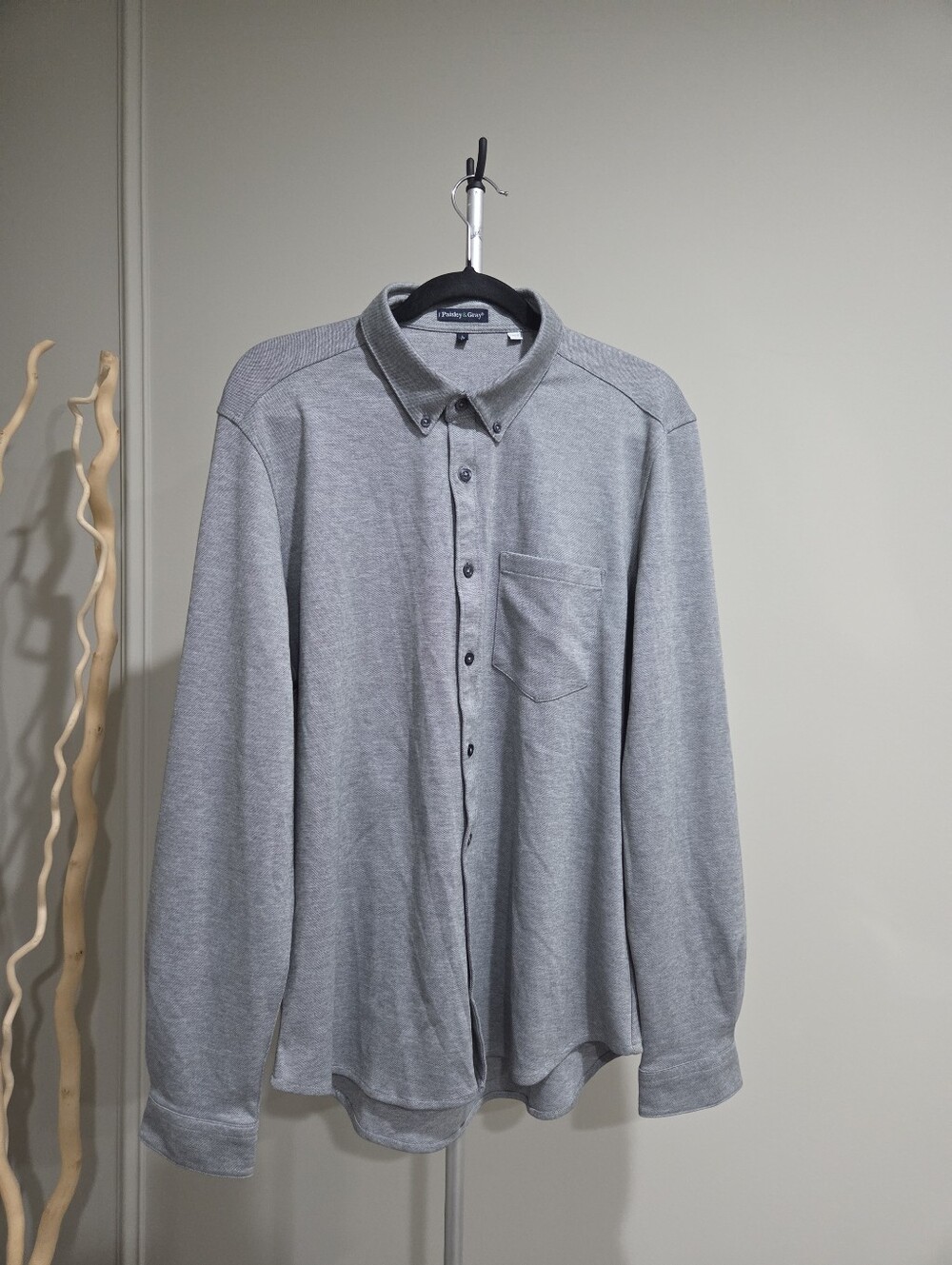 Paisley & Gray Button-Down Long Sleeve Knit Shirt Sz.L/17